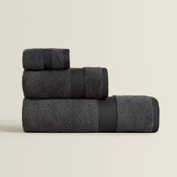 Полотенце Zara Home Premium Cotton, темно-серый