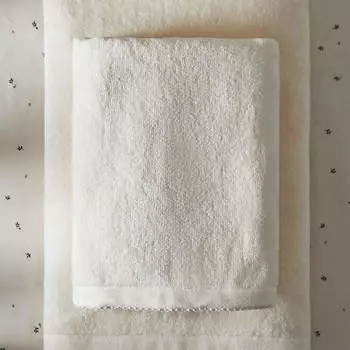 Полотенце Zara Home Velour With Trim Detail, белый