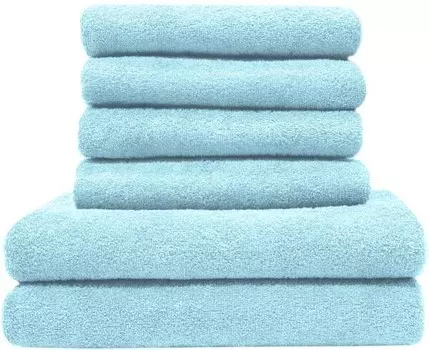 Полотенце Zolln шт 00000283 6 шт, 50x1x100 см, светло-голубой