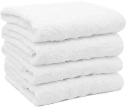 Полотенце Zollner 00000123 4 шт, 50x1x100 см, белый