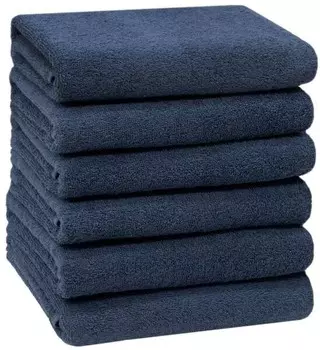 Полотенце Zollner 00000328 6 шт, 50x1x100 см, темно-синий