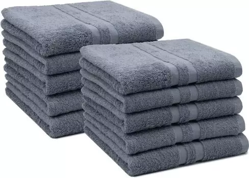 Полотенце Zollner 00000329 6 шт, 50x1x100 см, серый