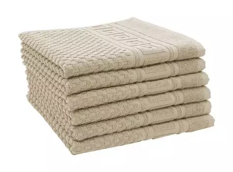 Полотенце Zollner 00000464 6 шт, 50x1x70 см цвет sandbraun