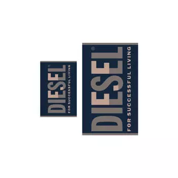 Полотенцы для рук терри набор улыбка 2 предм Diesel, синий