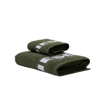 Полотенцы для рук terry set sport logo 2 предмета Diesel, зеленый