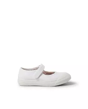 Полотно для девочки Мэри Джейн с усиленным мыском Pisamonas, белый