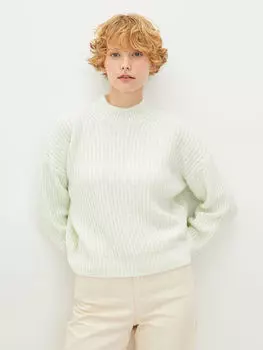 Половина водолазки прямой с длинным рукавом женский трикотажный свитер LCW Casual