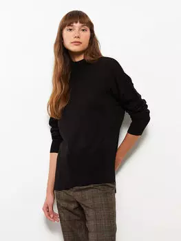 Половина водолазки прямой с длинным рукавом женский трикотажный свитер LCW Vision