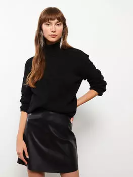 Половина водолазки прямой с длинным рукавом женский трикотажный свитер LCW Vision