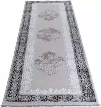 Полозок Сехразат "Слава 240", прямоугольный, гостиная, короткий ворс, высокая-низкая конструкция Sehrazat 80х300 см, коричневый