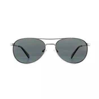 Поляризационные солнцезащитные очки aviator с рутением Polaroid, серый
