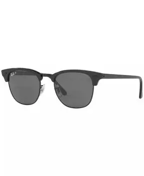 Поляризационные солнцезащитные очки, RB3016 CLUBMASTER Ray-Ban, черный