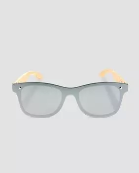 Поляризационные солнцезащитные очки унисекс серого цвета с бежевыми линзами Blogger, серый