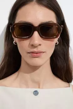 Поляризованные овальные солнцезащитные очки & Other Stories, коричневый