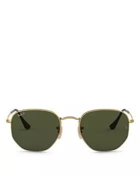 Поляризованные шестиугольные солнцезащитные очки Ray-Ban Icons, 51 мм, золотой
