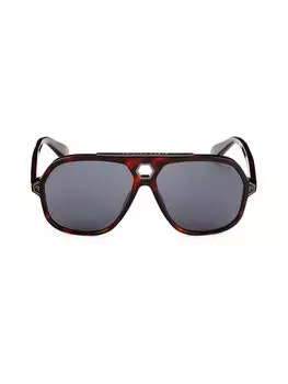 Поляризованные солнцезащитные очки-авиаторы 61 мм Philipp Plein, цвет Open Red