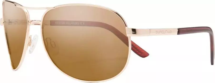 Поляризованные солнцезащитные очки-авиаторы Suncloud Optics, золотой