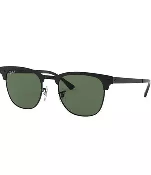 Поляризованные солнцезащитные очки Ray-Ban Unisex 0RB3716 51 мм Clubmaster, черный