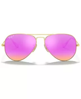 Поляризованные солнцезащитные очки, rb3025 aviator mirror Ray-Ban, мульти