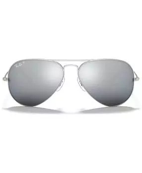Поляризованные солнцезащитные очки, rb3025 aviator mirror Ray-Ban, серебряный