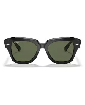Поляризованные солнцезащитные очки State Street, RB2186 49 Ray-Ban, черный