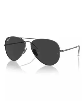 Поляризованные солнцезащитные очки унисекс, Aviator Titanium Rb8089 Ray-Ban, серебро