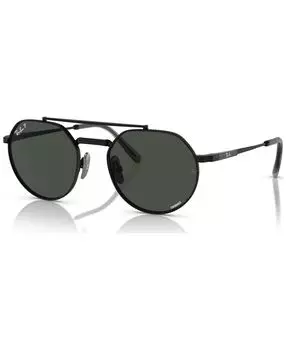 Поляризованные солнцезащитные очки унисекс Jack II Titanium 51, RB826551-P Ray-Ban, черный