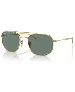 Поляризованные солнцезащитные очки унисекс, RB3707 Ray-Ban, золотой
