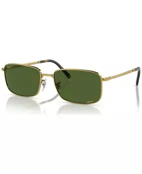 Поляризованные солнцезащитные очки унисекс, RB3717 Ray-Ban, золотой