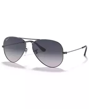Поляризованные унисекс-солнцезащитные очки, RB3025 AVIATOR GRADIENT Ray-Ban, черный