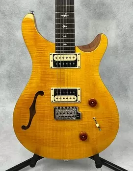 Полуакустическая электрогитара PRS SE Custom 22 — желтый Сантана