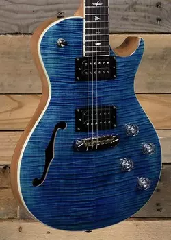 Полуакустическая электрогитара PRS SE Zach Myers Myers Blue с чехлом PRS SE Zach Myers Semi-Hollow Electric Guitar Myers w/ Gigbag