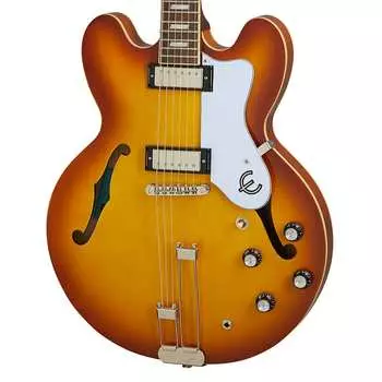 Полуакустическая гитара Epiphone Riviera со звукоснимателями Mini Humbucker - Royal Tan Riviera Semi-Hollow Guitar w/ Mini Humbucker Pickups -
