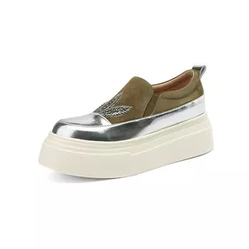 Полуботинки Aiqinisha Casual, темно-зеленый/серебристый/белый