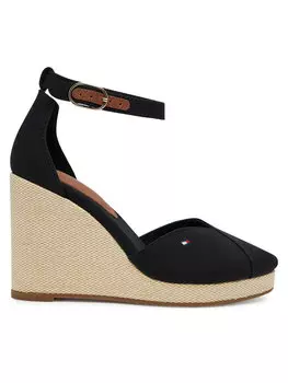 Полуботинки Flag High Wedge Espad Closed Toe FW0FW08494 Tommy Hilfiger, черный