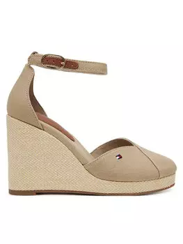 Полуботинки Flag High Wedge Espad Closed Toe FW0FW08494 Tommy Hilfiger, бежевый
