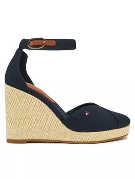 Полуботинки Flag High Wedge Espad Closed Toe FW0FW08494 Tommy Hilfiger, синий