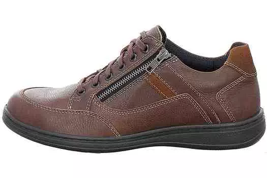 Полуботинки Jomos кожаные с молнием, коричневый