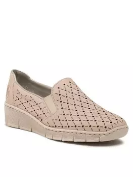 Полуботинки Rieker, бежевый