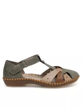 Полуботинки Rieker, зеленый