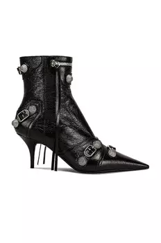 Полуботинки женские Cagole Bootie Balenciaga, цвет Black & Aged Nickel
