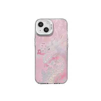 Полюбуйтесь чехлом для телефона с медвежонком Surprise Bear, IMD - Coral Pink - Fireworks Dragon