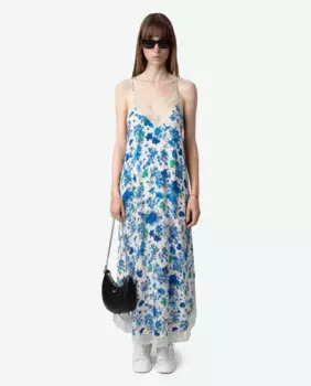 Полудлинное платье без рукавов Ristyl с цветочным принтом Zadig & Voltaire, белый