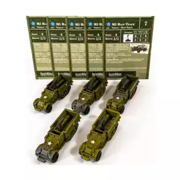 Полугусеничный М5 (1939-1945) (U) x5, Axis & Allies - Collectible Miniatures Game - 1939-1945 Singles