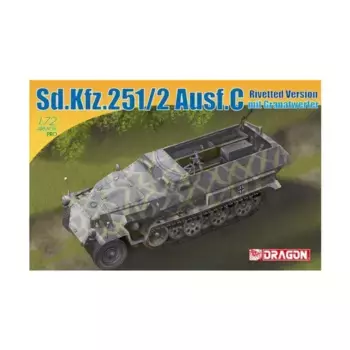 Полугусеничный Sd.Kfz.251/2 Ausf.C — клепаная версия, Dragon Models - Armor Pro Series (1:72)