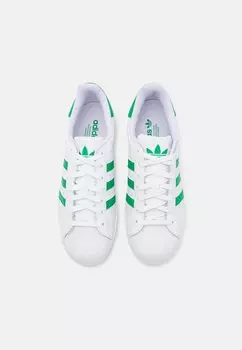 Полукеды adidas Originals, бело-зеленая обувь Superstar Unisex