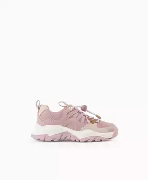 Полукеды для девочек с тактильной застежкой и массивной подошвой Zippy, розовый