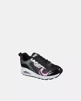 Полукеды для девочек Uno Metallic Remix с воздушной камерой Skechers, черный