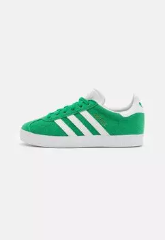 Полукеды Gazelle Unisex adidas Originals, зеленый/обувь белая/золотой металлик