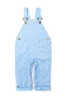Полукомбинезон ледяного синего цвета со снежинками Dotty Dungarees, синий